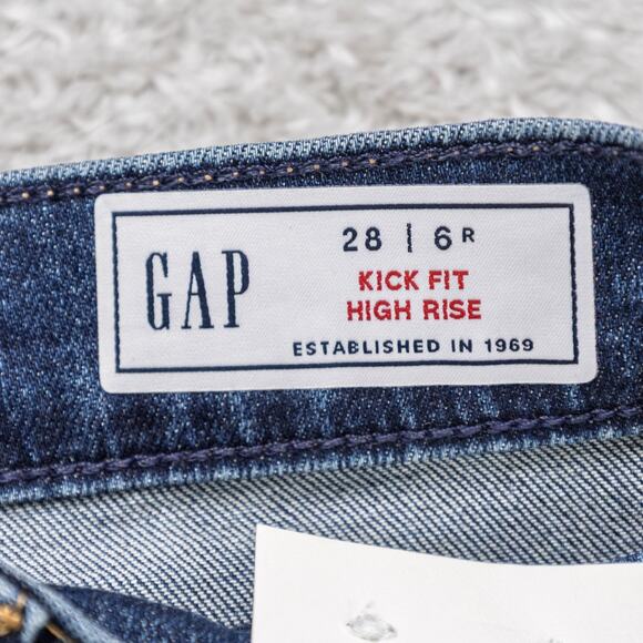 Gap Kick Fit Stretch High Rise Blue Ankle Flare Jeans Denim Womens Size 6 NWT - Picture 8 of 11